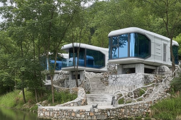 the space capsule is on the mountain